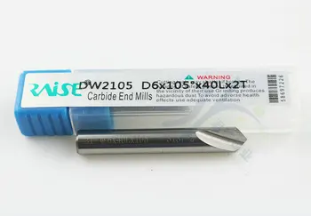 DW2105 Dvig volfram jekla dvojno groove ravno vaja D6x105 stopnjo x40x2T 105 stopnja 2 zob kota brušenja noža