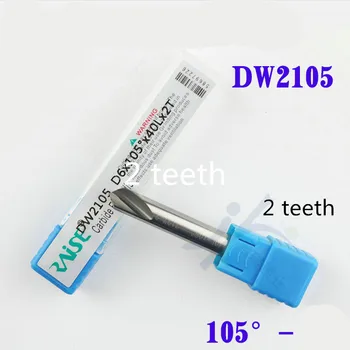 DW2105 Dvig volfram jekla dvojno groove ravno vaja D6x105 stopnjo x40x2T 105 stopnja 2 zob kota brušenja noža