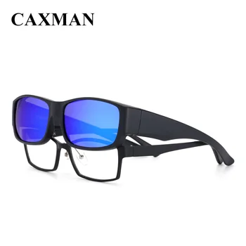 CAXMAN Polarizirana Ustreza Nad Očala sončna Očala na Recept Očala, Sivi Objektiv Majhne Velikosti za Moške, Ženske, UV Zaščita
