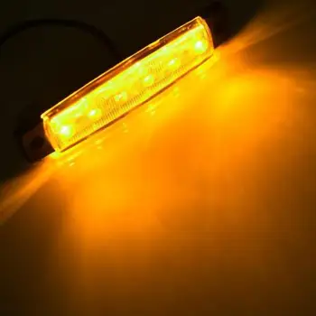 12V Univerzalno 10Pcs Nepremočljiva Strani Marker Svetlobe Tovornjak Priklopnika 6-SMD Potrditev LED Svetilke Amber Padec Ladijskega prometa